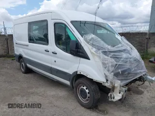 2019 Ford Transit with VIN 1FTBW2CM7KKB28275, listed as a IAAI auction lot 41793385 with 104,158 mi miles. Bid and sale history available at carsss.com. Image 1.