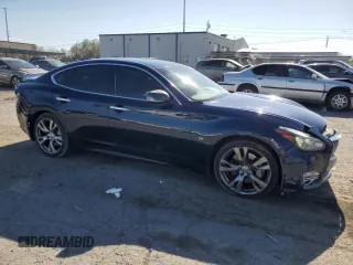 2016 Infiniti Q70 with VIN JN1BY1AP6GM220512, listed as a Copart auction lot 59299085 with 156,087 mi miles and Salvage title. Bid and sale history available at DreamBid. Image 4.