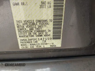 2015 Nissan Altima S z VIN 1N4AL3AP5FC147159, wystawiony jako IAAI lot #42425580 z przebiegiem 175 314 mil mil oraz . Historia ofert i sprzedaży dostępna na DreamBid. Obrazek 9.