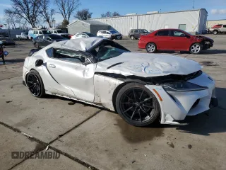 2023 Toyota GR Supra 3.0 with VIN WZ1DB0G01PW055910, listed as a Copart auction lot 44459975 with 0 mi miles and Salvage Title. Bid and sale history available at carsss.com. Image 4.