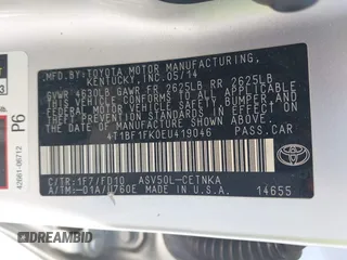 2014 Toyota Camry L with VIN 4T1BF1FK0EU419046, listed as a IAAI auction lot 41981785 with 169,453 mi miles. Bid and sale history available at carsss.com. Image 9.