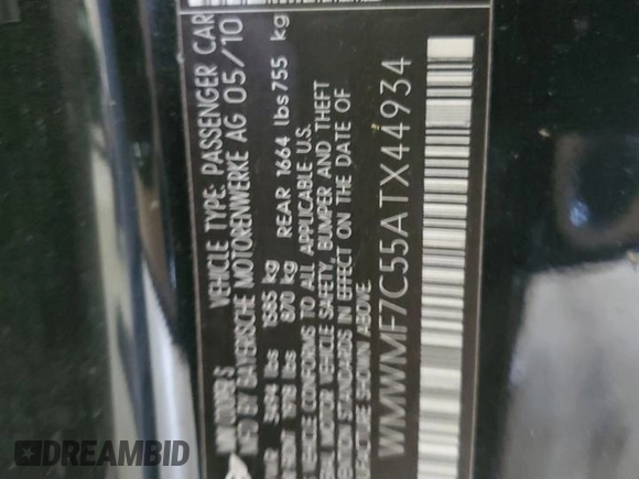 2010 MINI Hardtop S с VIN WMWMF7C55ATX44934, выставлен на аукционе Copart как лот 54049965 с пробегом 66 452 миль миль и Списание • Salvage title. История ставок и продаж доступна на DreamBid. Изображение 12.