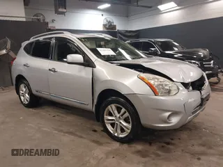 2012 Nissan Rogue SV with VIN JN8AS5MV0CW708093, listed as a IAAI auction lot 41486108 with 108,075 mi miles. Bid and sale history available at carsss.com. Image 1.