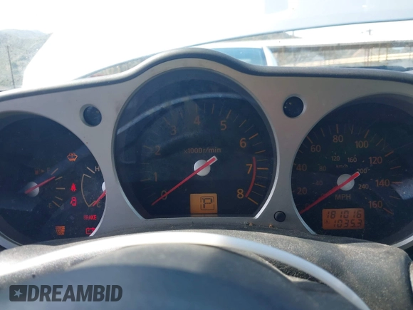 2003 Nissan 350Z Touring with VIN JN1AZ34E43T010781, listed as a IAAI auction lot 42164130 with 181,016 mi miles. Bid and sale history available at carsss.com. Image 7.
