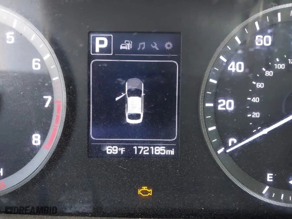 2017 Hyundai Sonata 2.4L with VIN 5NPE24AF1HH441063, listed as a IAAI auction lot 41936617 with 172,185 mi miles. Bid and sale history available at carsss.com. Image 15.