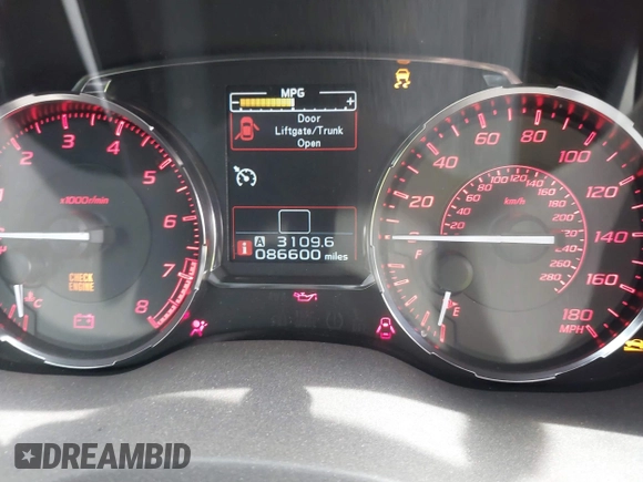 2015 Subaru WRX z VIN JF1VA1A68F9805444, wystawiony jako IAAI lot #42128585 z przebiegiem 86 600 mil mil oraz . Historia ofert i sprzedaży dostępna na DreamBid. Obrazek 7.