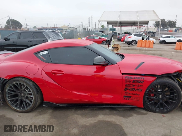 2023 Toyota Supra 3.0 with VIN WZ1DB0G04PW058168, listed as a IAAI auction lot 42383816 with 22,135 mi miles and . Bid and sale history available at DreamBid. Image 13.