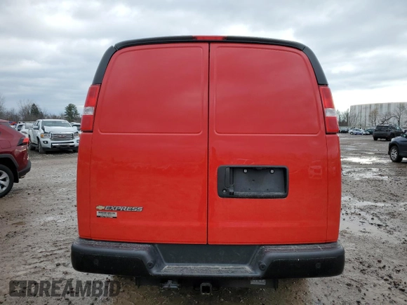 2023 Chevrolet Express Cargo Van with VIN 1GCWGAFPXP1189244, listed as a Copart auction lot 83864984 with 5,612 mi miles and Salvage Title. Bid and sale history available at carsss.com. Image 6.