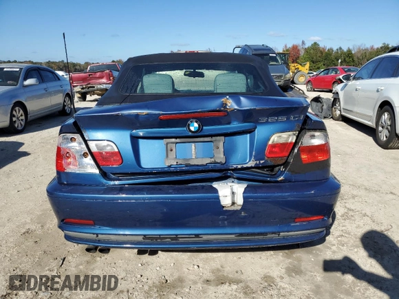 2001 BMW 3 Series 325Ci with VIN WBABS33421JY55178, listed as a Copart auction lot 84143274 with 172,653 mi miles and Salvage Title. Bid and sale history available at carsss.com. Image 6.