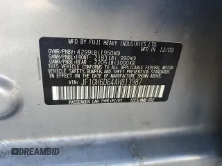 2010 Subaru Impreza Outback Special Sports z VIN JF1GH6D64AH813987, wystawiony jako Copart lot #57916095 z przebiegiem 160 916 mil mil oraz Szkoda całkowita • Salvage title. Historia ofert i sprzedaży dostępna na DreamBid. Obrazek 12.