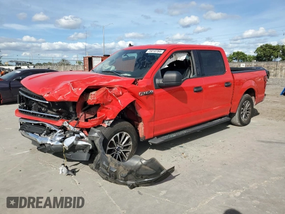 2019 Ford F-150 XL with VIN 1FTEW1CB2KFA66802, listed as a Copart auction lot 75010764 with 81,411 mi miles and Salvage title. Bid and sale history available at DreamBid. Image 1.