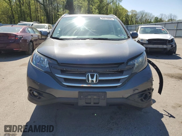 2013 Honda CR-V EX-L with VIN 2HKRM4H72DH645388, listed as a Copart auction lot 54915695 with 91,671 mi miles and Salvage Title. Bid and sale history available at DreamBid. Image 5.