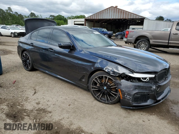 2019 BMW 5 Series 530i with VIN WBAJA5C53KWW30663, listed as a Copart auction lot 52177985 with 116,233 mi miles and Salvage Title. Bid and sale history available at carsss.com. Image 4.