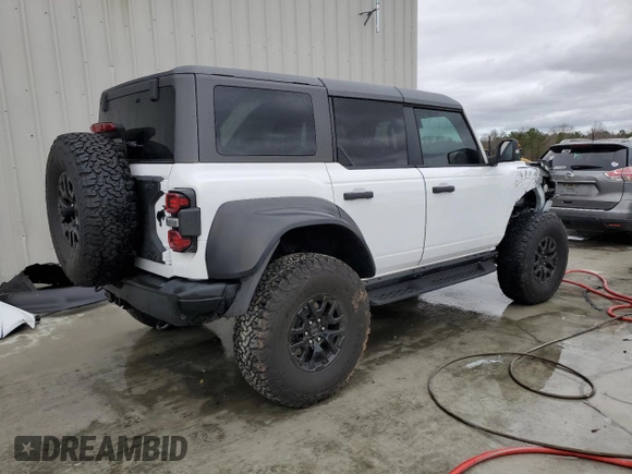 2023 Ford Bronco Raptor with VIN 1FMEE5JRXPLB90380, listed as a Copart auction lot 45163975 with 9,378 mi miles and Salvage Title. Bid and sale history available at DreamBid. Image 3.