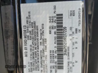 2017 Ford Fusion Titanium with VIN 3FA6P0SU5HR277220, listed as a Copart auction lot 63799685 with 123,837 mi miles and Salvage title. Bid and sale history available at DreamBid. Image 13.