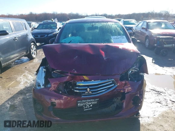 2018 Mitsubishi Mirage G4 ES with VIN ML32F3FJXJHF14343, listed as a IAAI auction lot 41847739 with 95,302 mi miles. Bid and sale history available at carsss.com. Image 12.