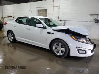 2015 Kia Optima LX with VIN KNAGM4A70F5558185, listed as a Copart auction lot 52097285 with 118,296 mi miles and Salvage Title. Bid and sale history available at DreamBid. Image 4.