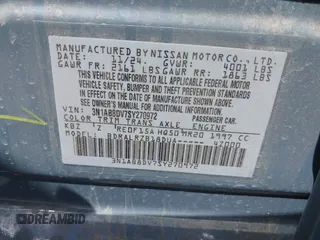 2025 Nissan Sentra SR with VIN 3N1AB8DV7SY270972, listed as a IAAI auction lot 42153738 with 1,222 mi miles and . Bid and sale history available at DreamBid. Image 9.