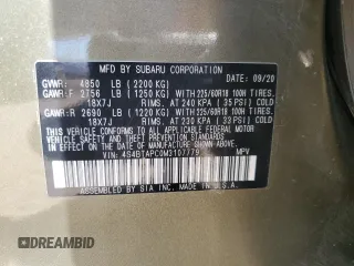 2021 Subaru Outback Touring с VIN 4S4BTAPC0M3107779, выставлен на аукционе Copart как лот 51864665 с пробегом 52 544 миль миль и Списание • Salvage title. История ставок и продаж доступна на DreamBid. Изображение 15.