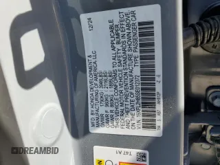 2025 Honda Civic Sport z VIN 19XFL2H85SE012372, wystawiony jako Copart lot #48499925 z przebiegiem 416 mil mil oraz Szkoda całkowita • Salvage title. Historia ofert i sprzedaży dostępna na DreamBid. Obrazek 12.