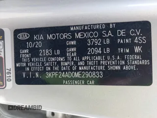 2021 Kia Forte LXS z VIN 3KPF24AD0ME290833, wystawiony jako IAAI lot #42218490 z przebiegiem 102 122 mil mil oraz . Historia ofert i sprzedaży dostępna na DreamBid. Obrazek 9.