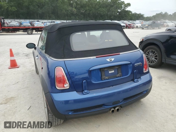 2007 MINI Convertible S with VIN WMWRH33567TJ45123, listed as a Copart auction lot 55702735 with 60,117 mi miles and Salvage title. Bid and sale history available at DreamBid. Image 6.