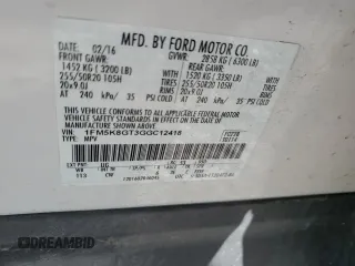 2016 Ford Explorer Sport with VIN 1FM5K8GT3GGC12418, listed as a Copart auction lot 53254395 with 135,186 mi miles and Salvage title. Bid and sale history available at DreamBid. Image 13.