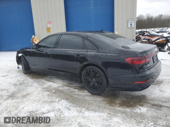 2020 Audi A8 L with VIN WAU8EAF81LN012430, listed as a Copart auction lot 45281825 with 36,190 mi miles and Salvage Title. Bid and sale history available at carsss.com. Image 2.
