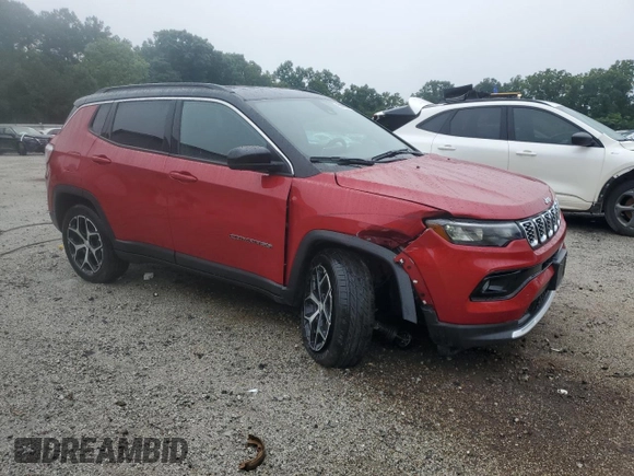 2024 Jeep Compass Limited с VIN 3C4NJDCN9RT138069, выставлен на аукционе Copart как лот 58760815 с пробегом 24 961 миль миль и Чистый • Clean title. История ставок и продаж доступна на DreamBid. Изображение 4.