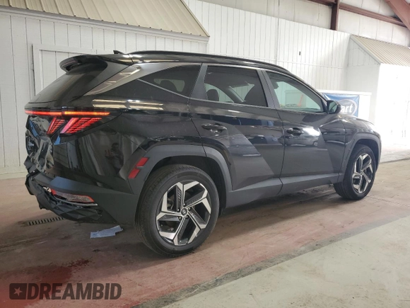 2023 Hyundai Tucson SEL z VIN 5NMJFCAE5PH167575, wystawiony jako Copart lot #58772945 z przebiegiem 16 733 mil mil oraz Szkoda całkowita • Salvage title. Historia ofert i sprzedaży dostępna na DreamBid. Obrazek 3.