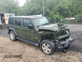 2021 Jeep Wrangler Unlimited Sport S с VIN 1C4HJXDN0MW659729, выставлен на аукционе Copart как лот 61238145 с пробегом 54 565 миль миль и Списание • Salvage title. История ставок и продаж доступна на DreamBid. Изображение 4.