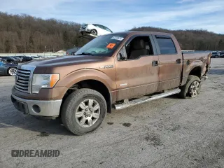 2012 Ford F-150 XL with VIN 1FTFW1ET3CFC00843, listed as a Copart auction lot 47220675 with 163,294 mi miles and Salvage Title. Bid and sale history available at carsss.com. Image 1.