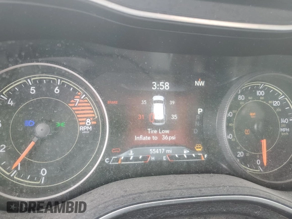 2022 Jeep Cherokee Latitude Lux with VIN 1C4PJMMX8ND554154, listed as a Copart auction lot 56482135 with 55,417 mi miles and Salvage title. Bid and sale history available at DreamBid. Image 9.