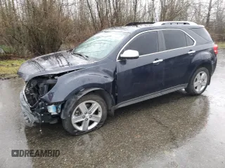 2015 Chevrolet Equinox LTZ with VIN 2GNFLHEK2F6264919, listed as a Copart auction lot 46449355 with 105,735 mi miles and Salvage Title. Bid and sale history available at carsss.com. Image 1.
