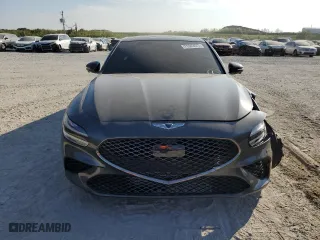 2022 Genesis G70 3.3T with VIN KMTG54TE1NU100317, listed as a Copart auction lot 71043572 with 23,779 mi miles. Bid and sale history available at carsss.com. Image 5.