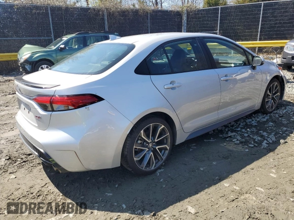 2020 Toyota Corolla XSE with VIN 5YFT4RCE8LP056484, listed as a Copart auction lot 50172275 with 13,546 mi miles and Salvage Title. Bid and sale history available at carsss.com. Image 3.
