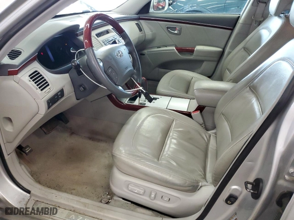 2007 Hyundai Azera SE with VIN KMHFC46F57A147922, listed as a Copart auction lot 47101075 with 107,121 mi miles and Salvage Title. Bid and sale history available at carsss.com. Image 7.