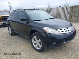 2003 Nissan Murano SL with VIN JN8AZ08T23W121885, listed as a IAAI auction lot 41954132 with 157,454 mi miles and . Bid and sale history available at DreamBid. Image 1.