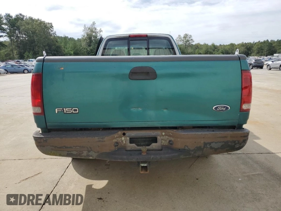 1998 Ford F-150 with VIN 1FTDF1726WNA02621, listed as a Copart auction lot 74929234 with 188,441 mi miles and Salvage title. Bid and sale history available at DreamBid. Image 6.