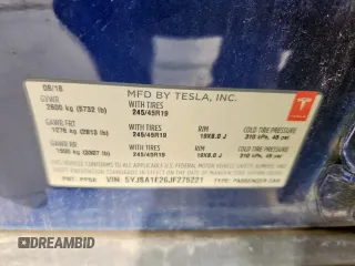 2018 Tesla Model S 75D с VIN 5YJSA1E26JF275221, выставлен на аукционе Copart как лот 61101885 с пробегом 122 530 миль миль и Списание • Salvage title. История ставок и продаж доступна на DreamBid. Изображение 12.