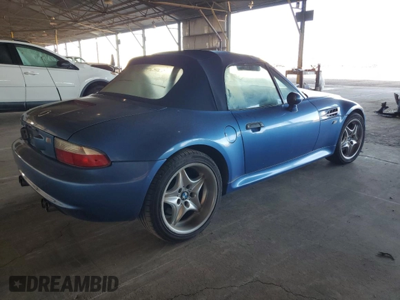 1999 BMW Z3 M Roadster z VIN WBSCK9339XLC89336, wystawiony jako Copart lot #68854114 z przebiegiem 158 231 mil mil oraz Szkoda całkowita • Salvage title. Historia ofert i sprzedaży dostępna na DreamBid. Obrazek 3.