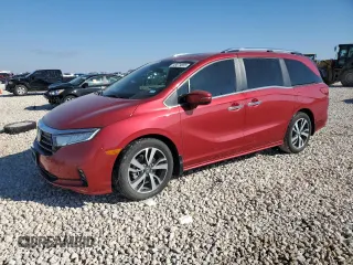 2024 Honda Odyssey Touring with VIN 5FNRL6H80RB013129, listed as a Copart auction lot 45879855 with 15,665 mi miles and Salvage Title. Bid and sale history available at carsss.com. Image 1.