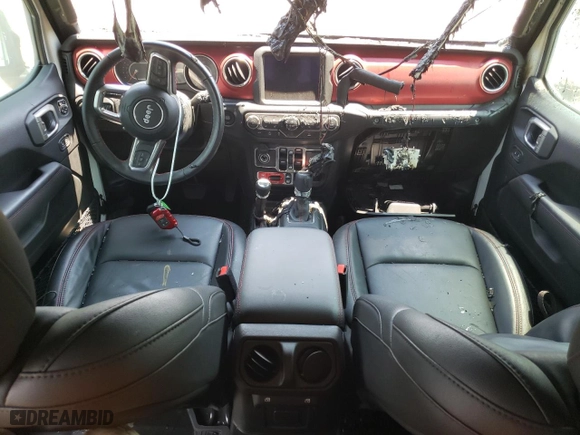 2022 Jeep Gladiator Rubicon with VIN 1C6JJTBG8NL172173, listed as a Copart auction lot 61573903 with 0 mi miles and Non Repairable. Bid and sale history available at carsss.com. Image 8.