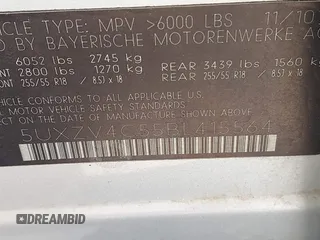 2011 BMW X5 35i z VIN 5UXZV4C55BL415564, wystawiony jako IAAI lot #42336270 z przebiegiem 102 451 mil mil oraz . Historia ofert i sprzedaży dostępna na DreamBid. Obrazek 9.