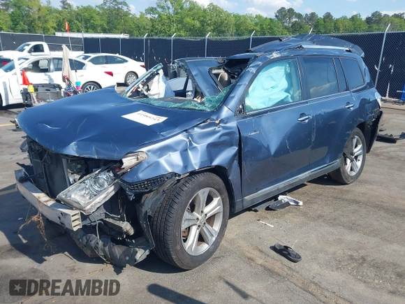 2013 Toyota Highlander Limited with VIN 5TDYK3EH7DS134021, listed as a IAAI auction lot 41985243 with 140,239 mi miles and . Bid and sale history available at DreamBid. Image 2.