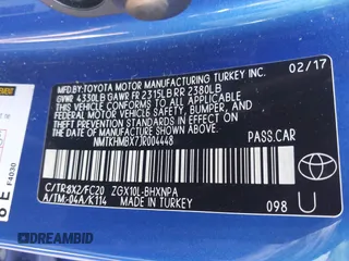 2018 Toyota C-HR XLE z VIN NMTKHMBX7JR004448, wystawiony jako IAAI lot #42785933 z przebiegiem 112 115 mil mil oraz . Historia ofert i sprzedaży dostępna na DreamBid. Obrazek 9.