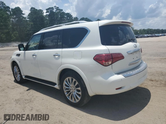 2016 Infiniti QX80 with VIN JN8AZ2NF3G9613436, listed as a Copart auction lot 62862395 with 116,374 mi miles and Salvage title. Bid and sale history available at DreamBid. Image 2.