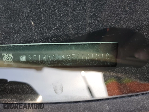 2015 Chevrolet Impala LT with VIN 2G1WB5E3XF1161210, listed as a Copart auction lot 48756835 with Not Provided miles and Salvage Title. Bid and sale history available at DreamBid. Image 13.