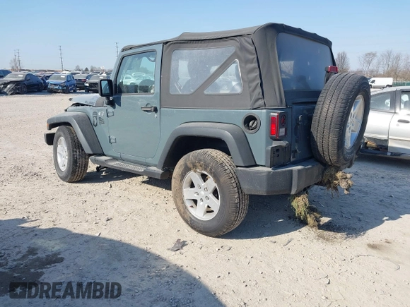 2014 Jeep Wrangler Sport with VIN 1C4AJWAG5EL271318, listed as a IAAI auction lot 41780040 with 128,942 mi miles and . Bid and sale history available at DreamBid. Image 3.