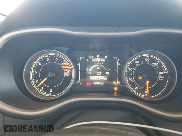 2016 Jeep Cherokee Altitude with VIN 1C4PJMAS3GW338230, listed as a Copart auction lot 52555605 with 107,732 mi miles and Salvage title. Bid and sale history available at DreamBid. Image 9.